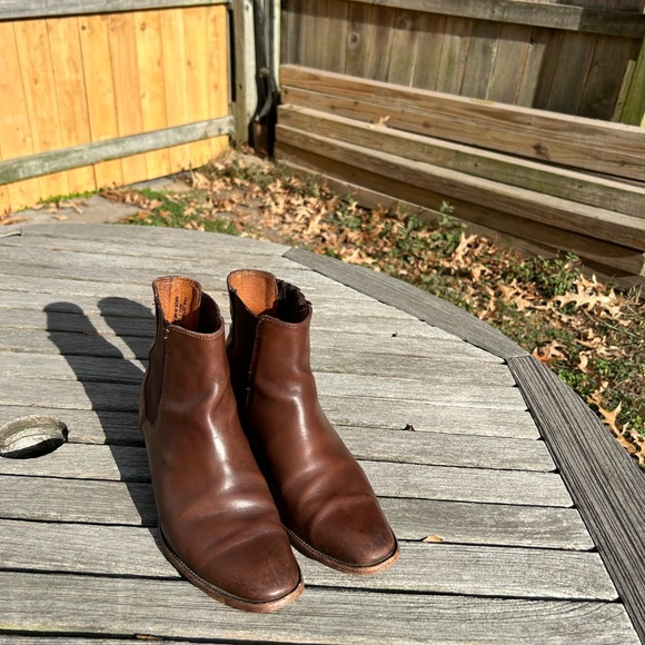 Frye brown Leather Chelsea Ankle Boots black 7.5 fall winter - Picture 3 of 16